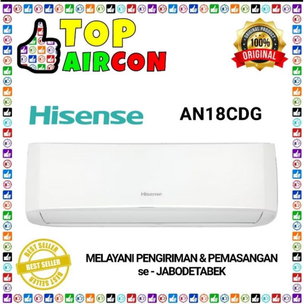 AC HISENSE 2 PK AN 18 CDG AC HISENSE 2 PK HARGA Unit Only