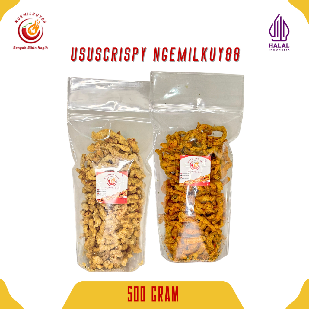 

Keripik Usus Ayam Crispy Daun Jeruk 500Gram Usus Crispy Cemilan Pedas Snack Pedas Ngemilkuy88_