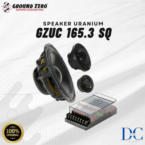Speaker Ground Zero Series Uranium - Uranium GZUC 165.3 SQ - Speaker 3-Way Mobil - Audio Mobil - 100