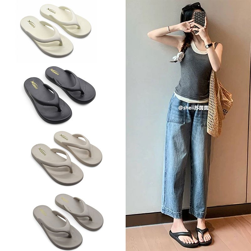 Sandal Jepit Wanita Anti-selip Sol Lembut Karet Sandal Jepit Karet Wanita Terbaru Sandal Jepit