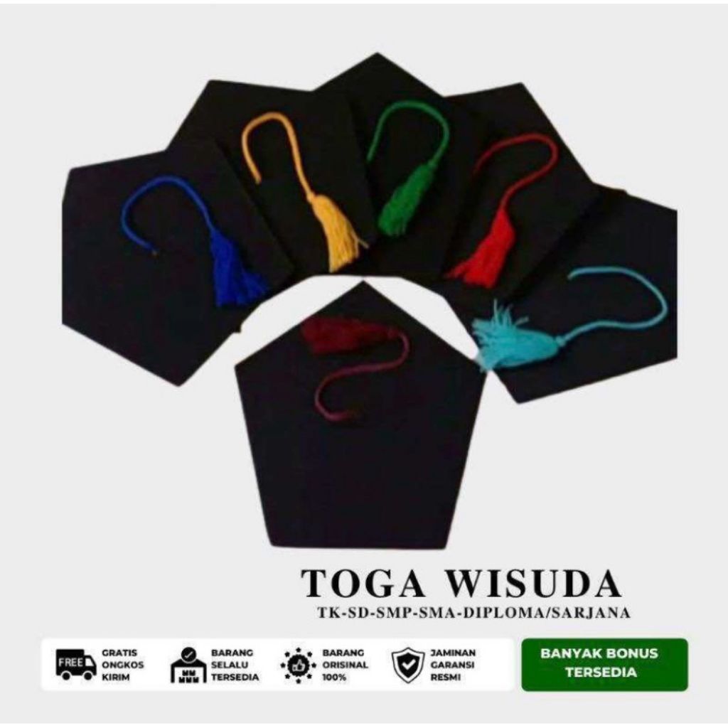 Topi Toga Wisuda Sarjana Tk, SD, SMP, SMA dan Mahasiswa Bahan Matador Topi Toga Wisuda Sarjana Unive