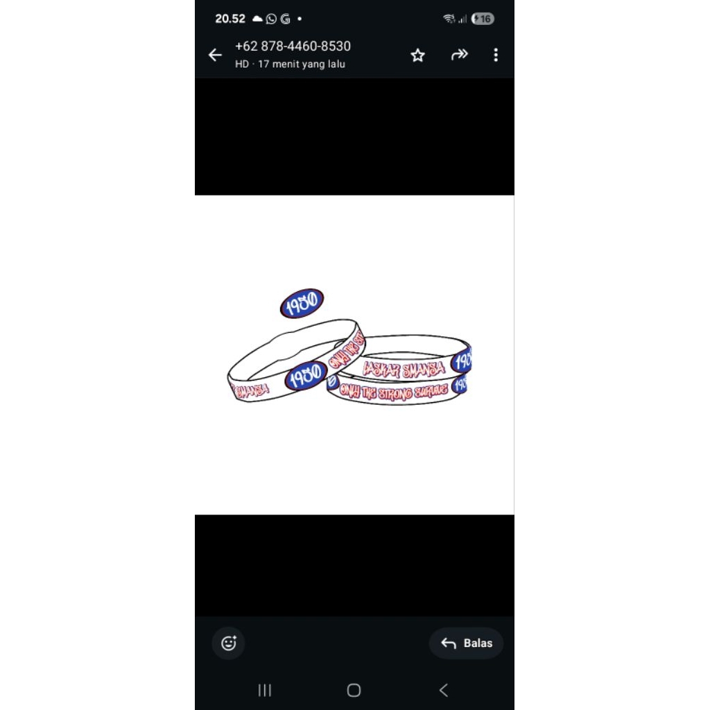 300pcs gelang custom Laskar Smansa