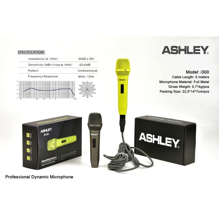 M-202 MIC KABEL ASHLEY ORIGINAL / MIC KABEL / M202 ASHLEY