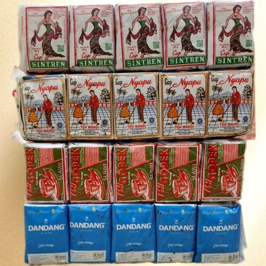 

Racikan teh sintren / nyapu / gopek / dandang biru (PER SLOP)