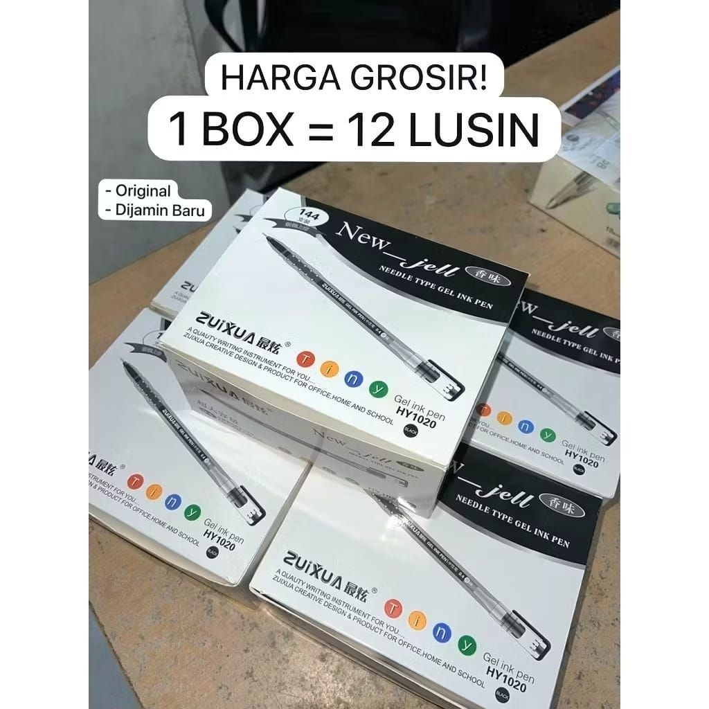 

(12 LUSIN) Bolpoin Apel Pen Gel Zuixua New Jell 0.4 mm HY1020