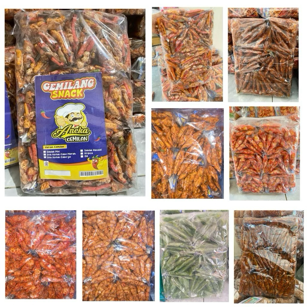 

paket usaha 1 bal isi 50 pcs buat jual lagi cemilan snack pedas harga terjangkau