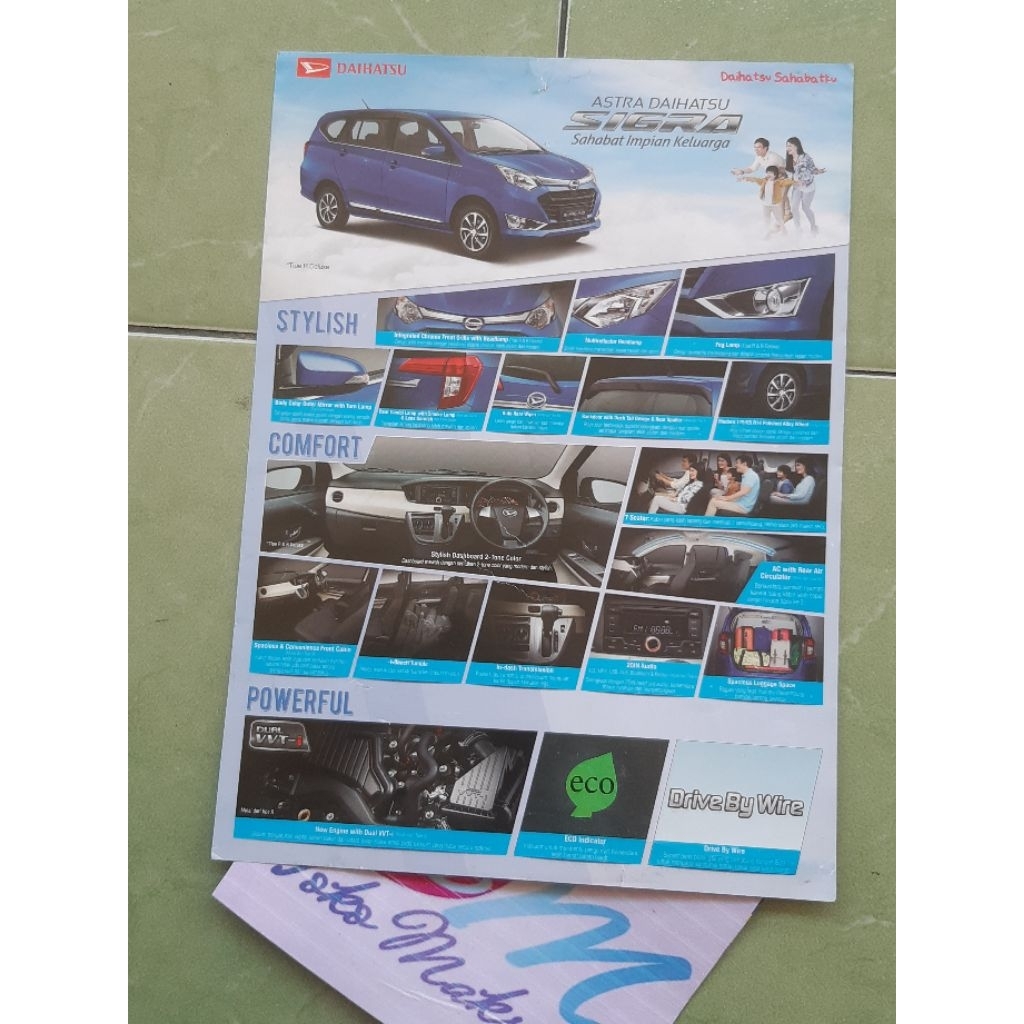 brosur iklan original mobil Daihatsu SIGRA