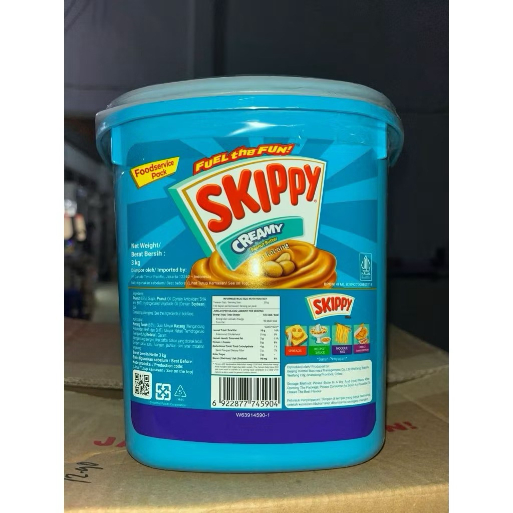 

Selai Kacang Skippy / Skippy Creamy Peanut Butter 3 Kg