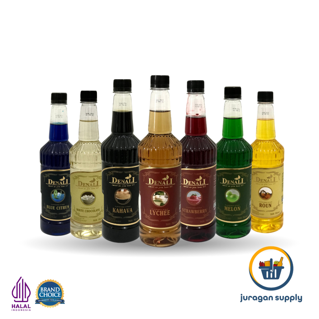 

Denali Syrup All Variant - Sirup Denali Caramel, Salted Caramel, Hazelnut, Lychee, Pandan, Roun, Blue Citrus, Butterscotch