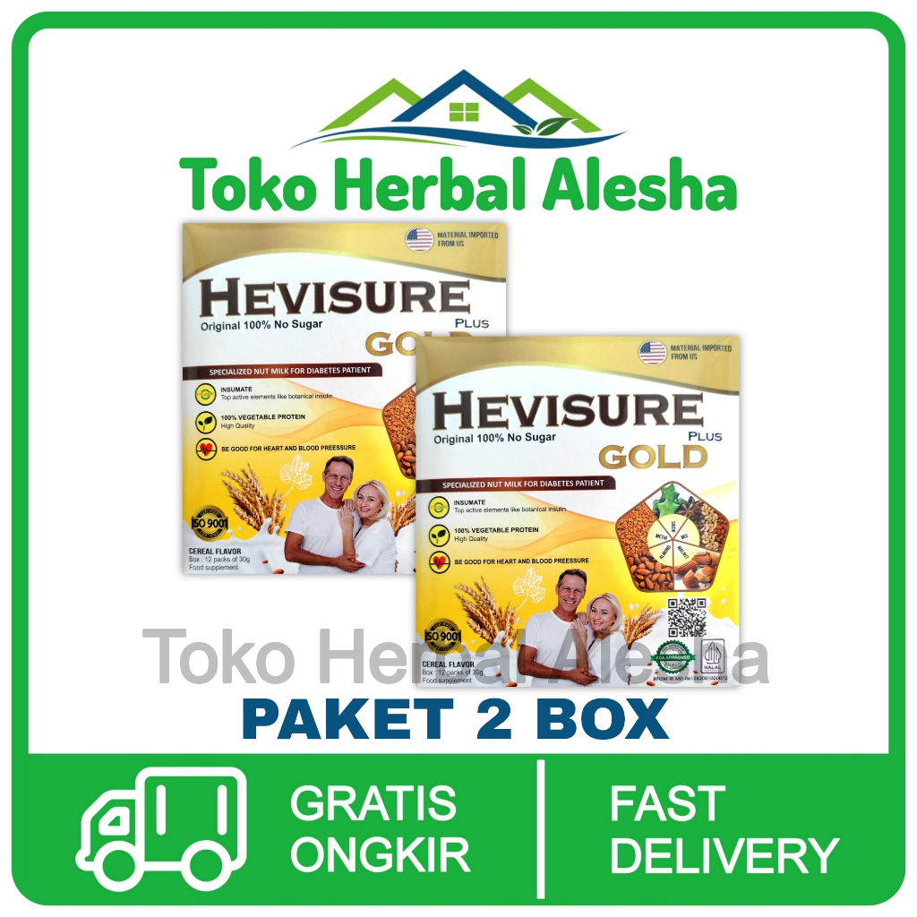 

2 Box Hevisure Gold Asli Original Susu Obat Diabetes Kencing Manis Kadar Gula Rendah