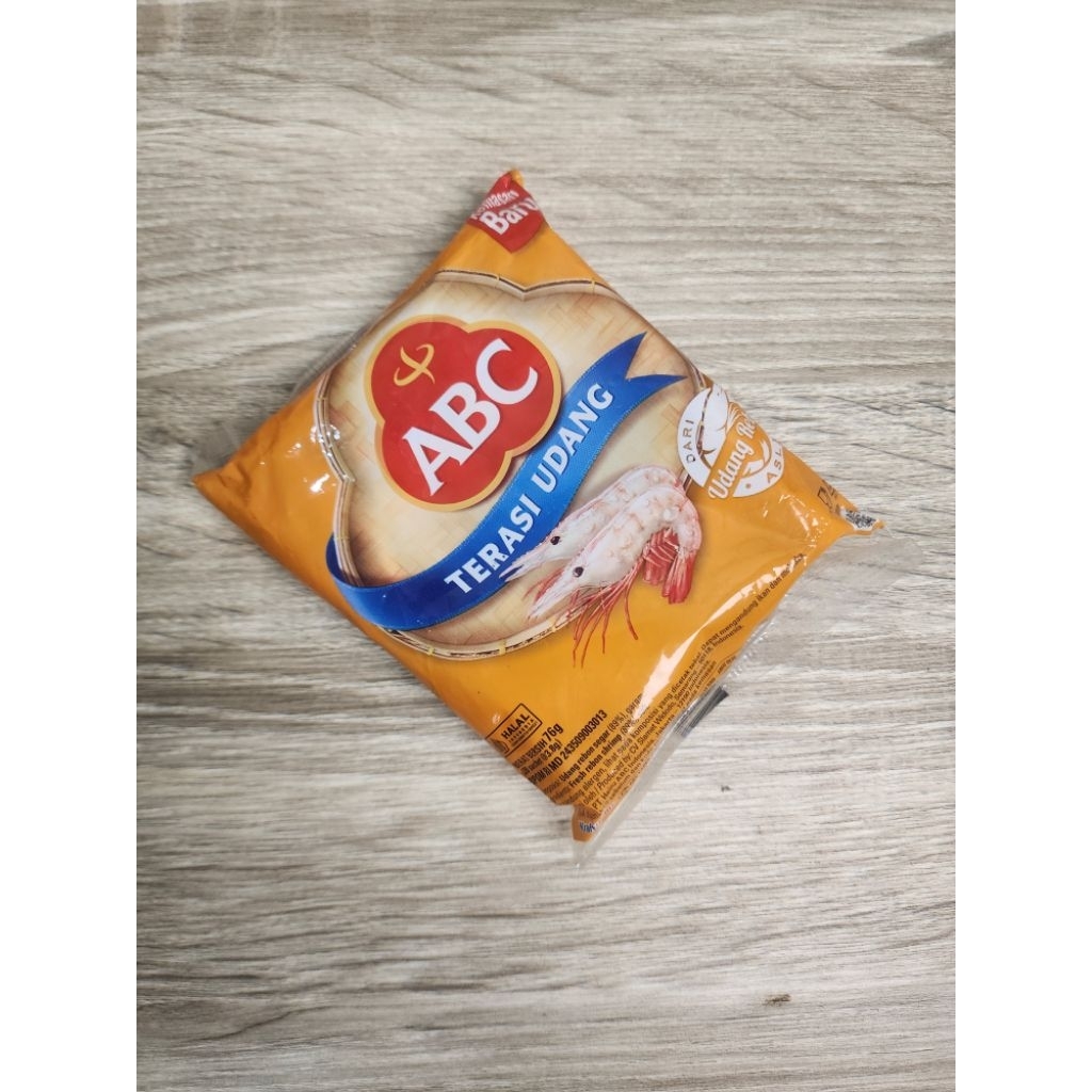 

Terasi Abc 1 Pak isi 20 sachet ,Kemasan 76Gram.