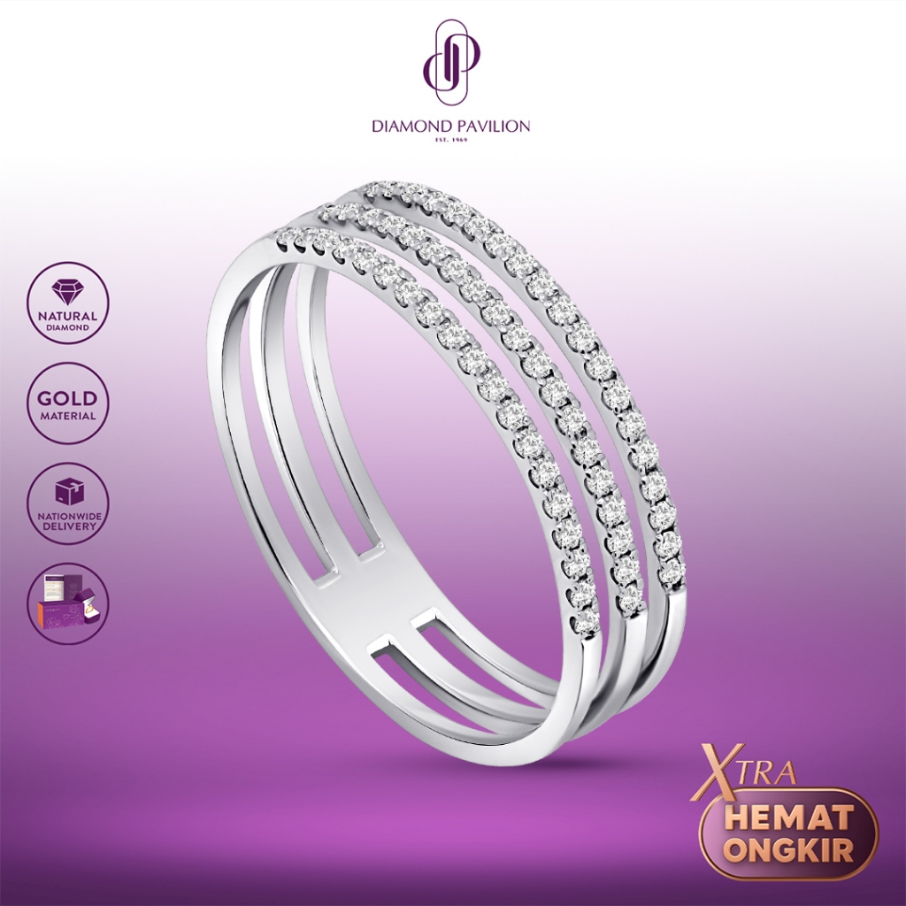 Diamond Pavilion Cincin Emas Batu Berlian Emily Ring