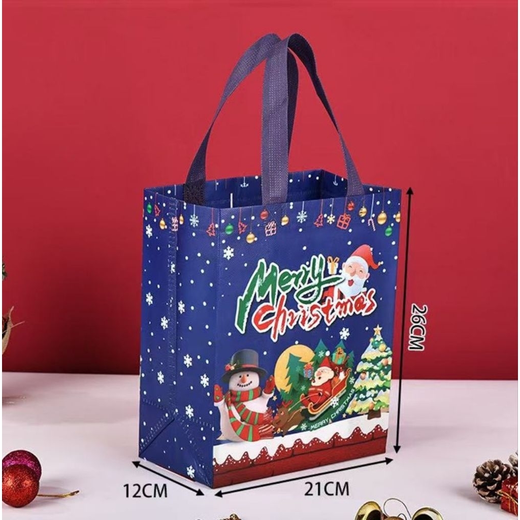 

TAS GOODIE BAG // TAS JINJING - EDISI NATAL CHRISTMAS - PER 1 PCS - 21X26 CM - MOTIF RANDOM