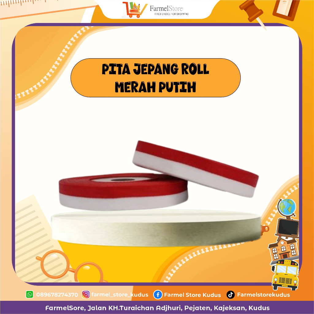 

Pita Jepang Roll Merah Putih (1.6x15m)