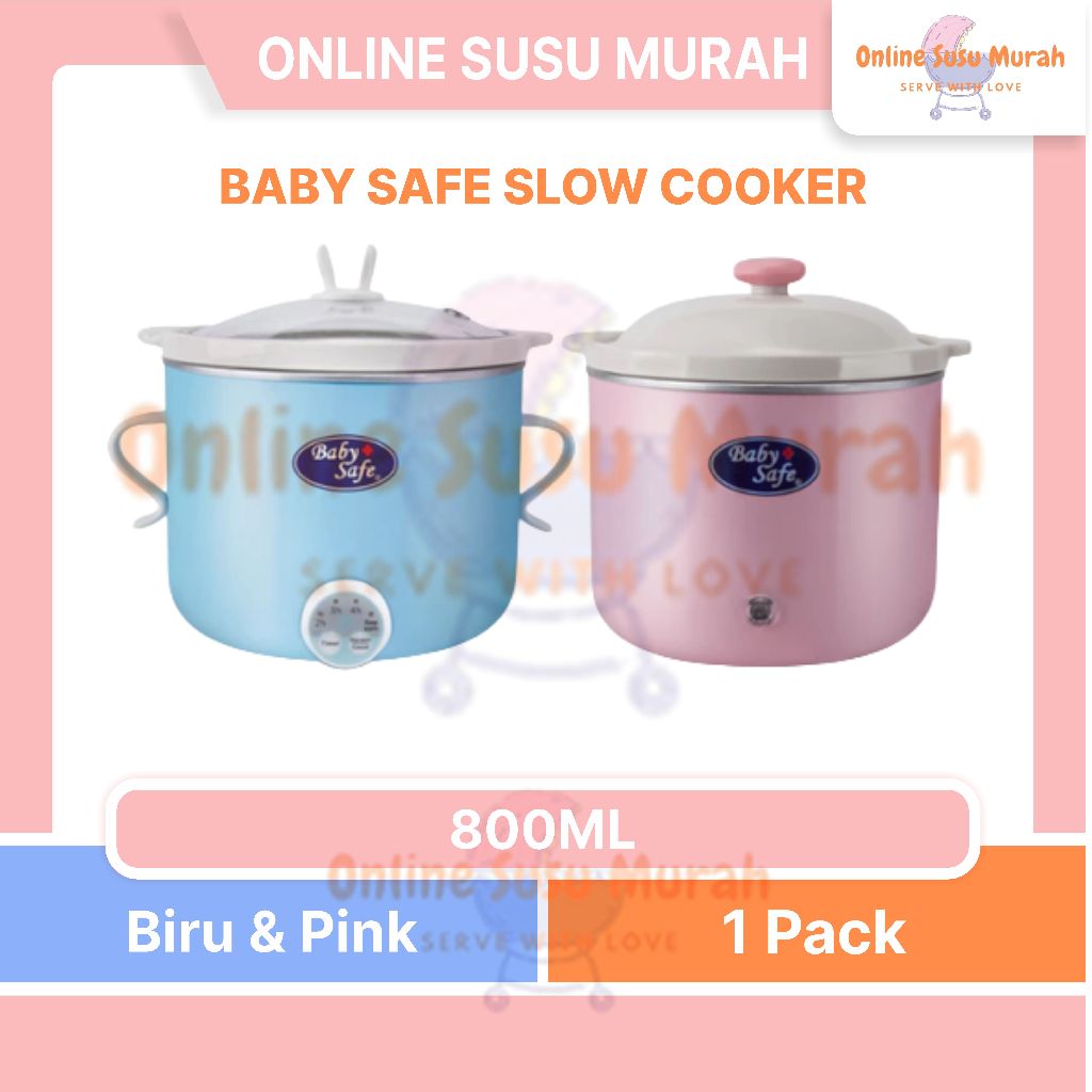 BABYSAFE SLOW COOKER LB007 LB009 0.8L 800 ML MPASI JUNDW SERBAGUNA PRLA 0.8 L BABY SAFE