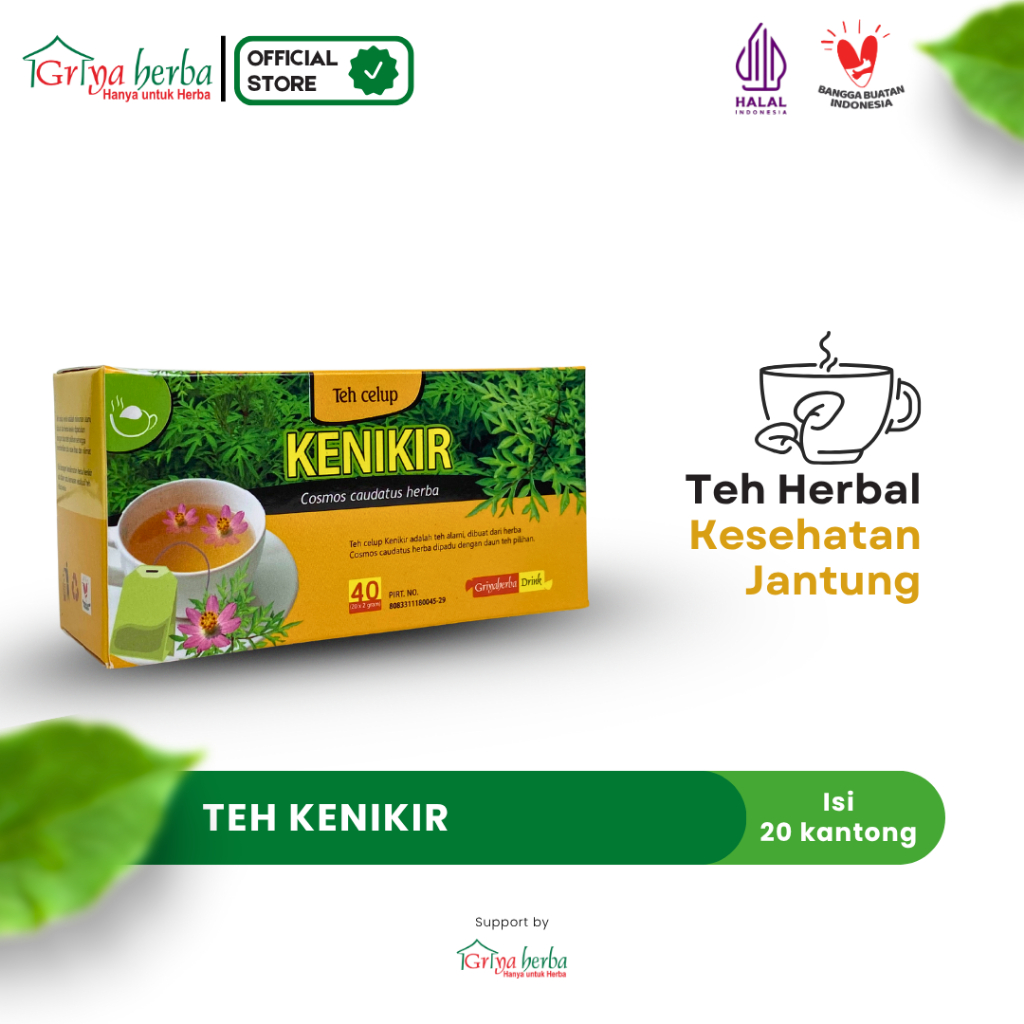 

Teh herbal Kenikir griya herba isi 20 kantong teh celup untuk Menjaga kesehatan jantung