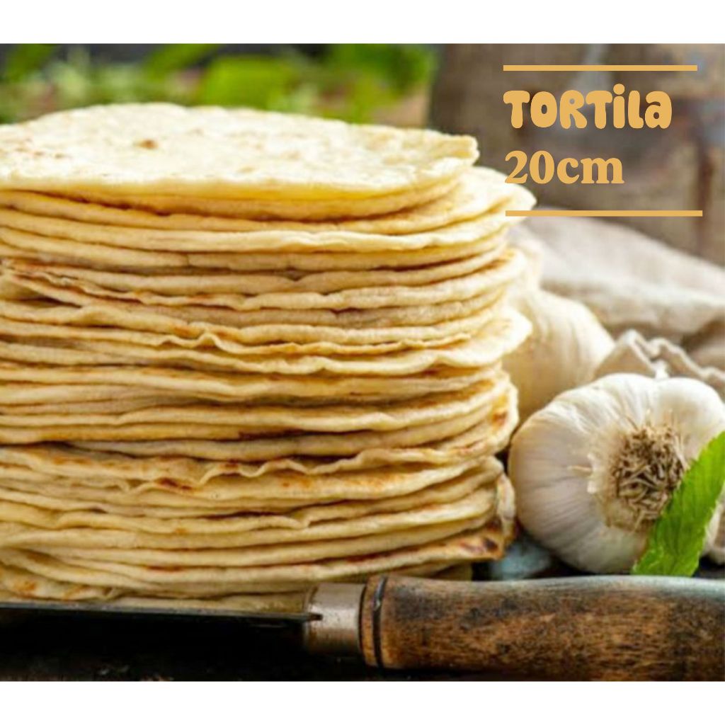 

Tortila kulit Kebab 20cm isi 20pcs, Camilan beku