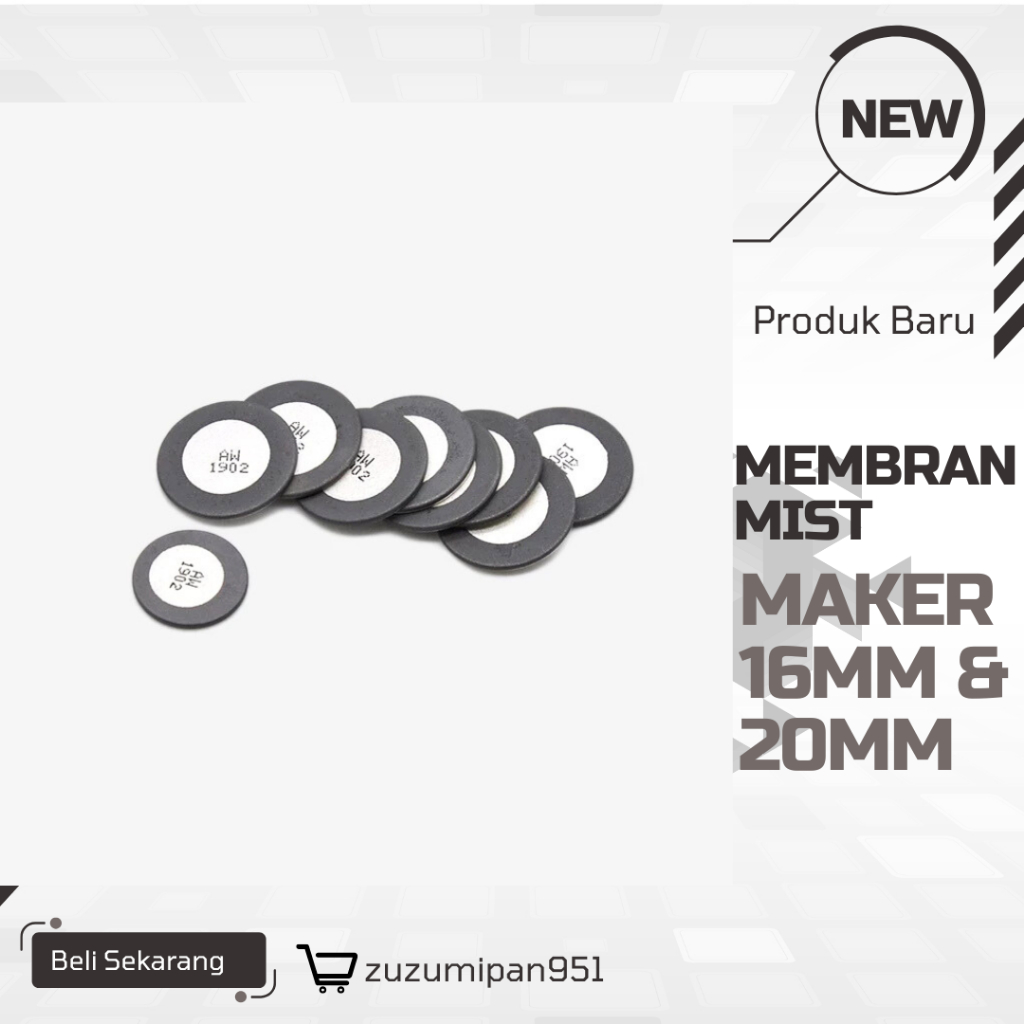 Membran Mist Maker 16mm & 20mm – Pengganti Ultrasonic Humidifier / Mesin Kabut / Walet / Aquarium