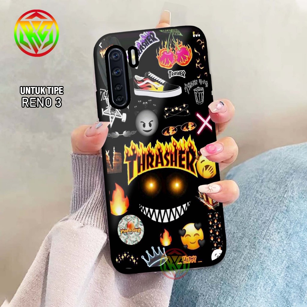 Real Case Oppo Reno 3 Motif Terbaru - Case hp kilau - New Case Glossy casing Hp Oppo Reno 3 [Motif A