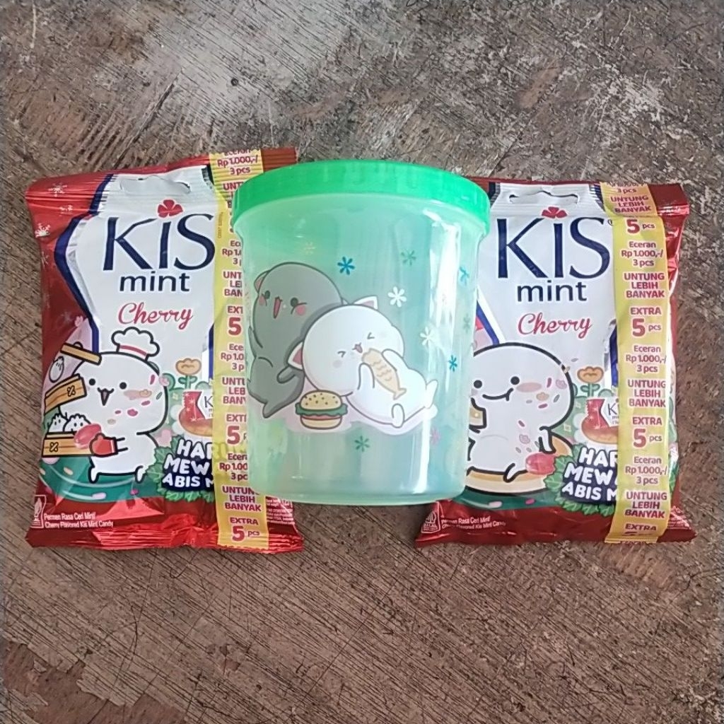 

permen kis mint Cherry 125 g / beli 2 pak + toples