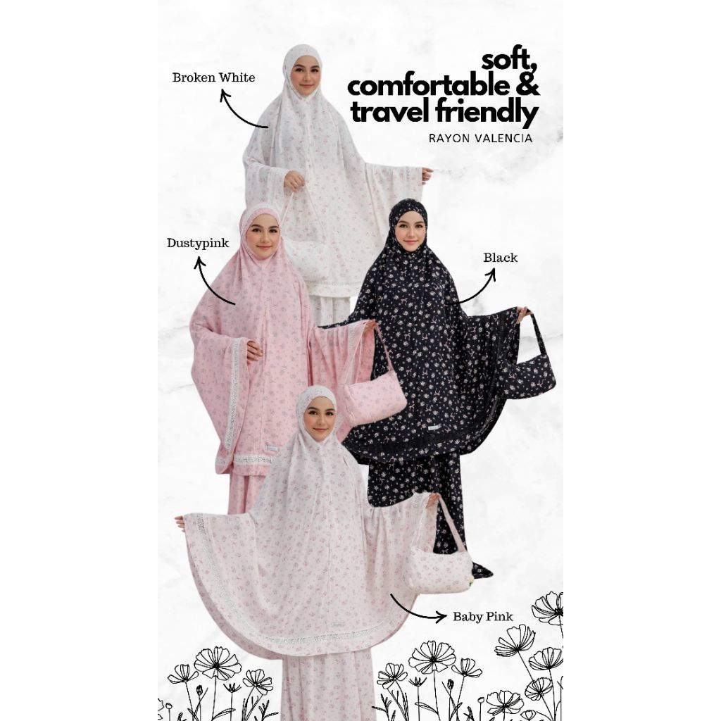 MUKENA DEWASA ZLATRA SIGNATURE VALENCIA COQUETTE SERIES