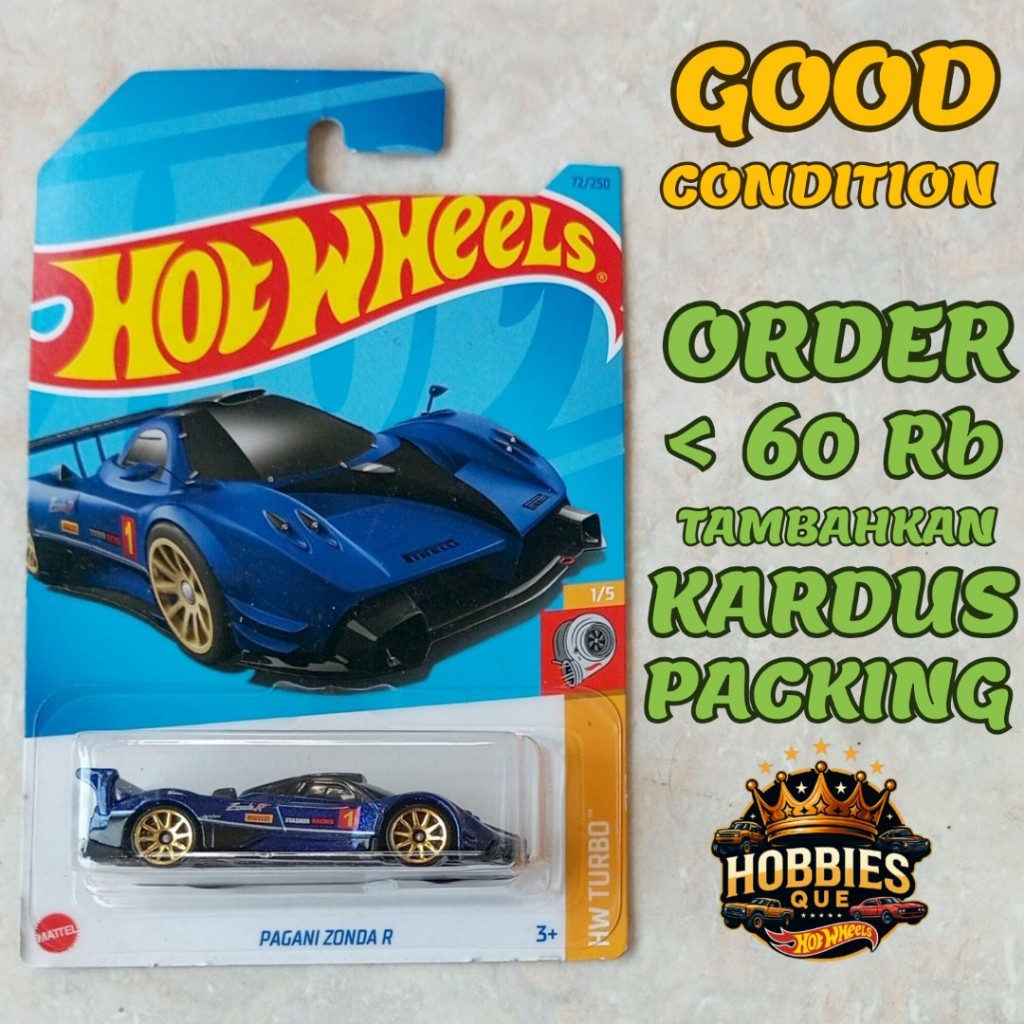 Hot Wheels Pagani Zonda R Biru Blu Azzurro Original (2023) HW Turbo