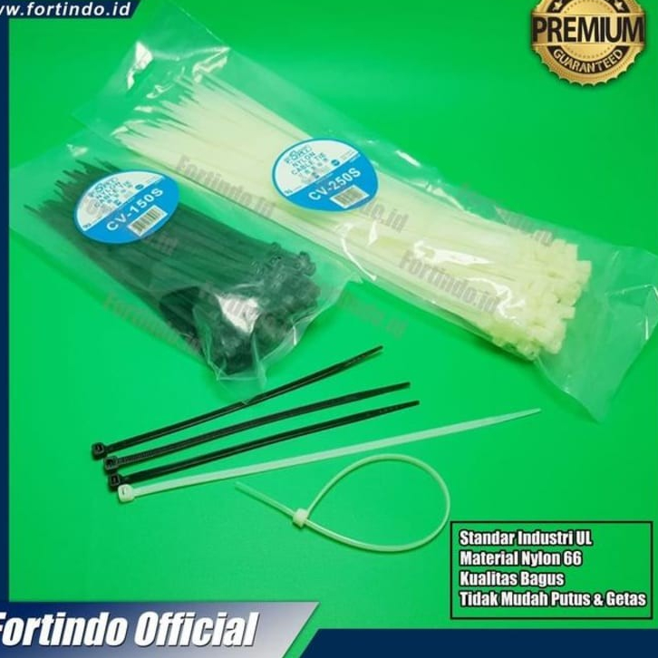 

Kabel Tis 15 cm x 3.6 | CV-150S FORT |Cable Ties Kualitas Bagus