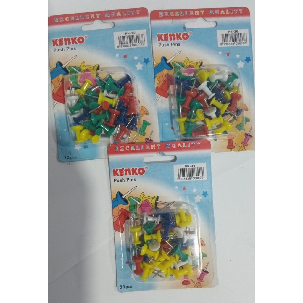 

3 pack Push Pins Kenko paku mading 1 pack isi 30 pcs