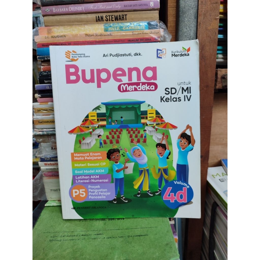 buku bekas. bupena. kelas 4 SD. volume D. erlangga. merdeka
