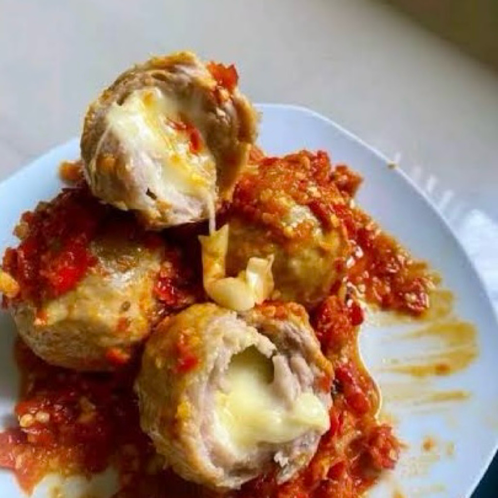 

Nyemil Yummy / Bakso Keju Lumer Frozen Isi 3 biji