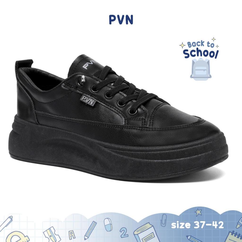 PVN Soodam Sepatu Sekolah Hitam Sneakers Wanita Sport Shoes Casual Black 180