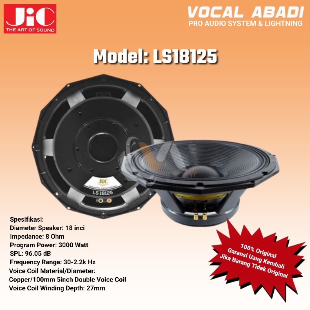 SPEAKER COMPONENT JIC LS18125