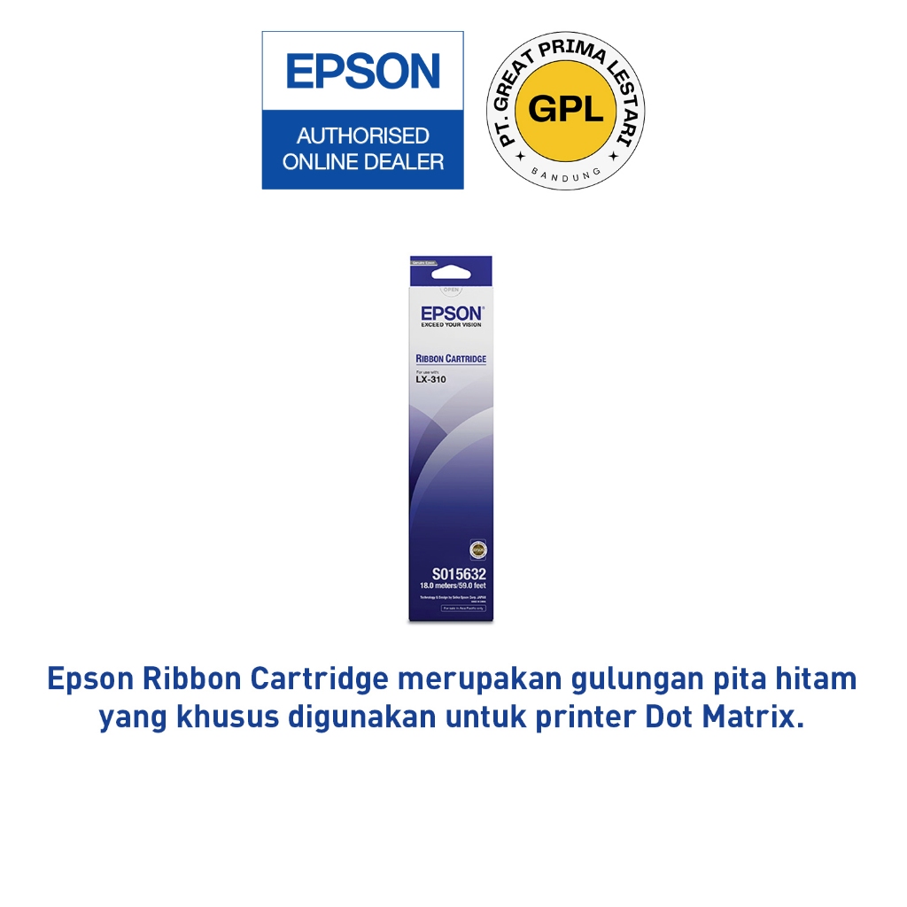 Epson Ribbon Catridge SO15632 - Ribbon Catridge Epson LX310 LX 310 LX-310 - Pita LX310