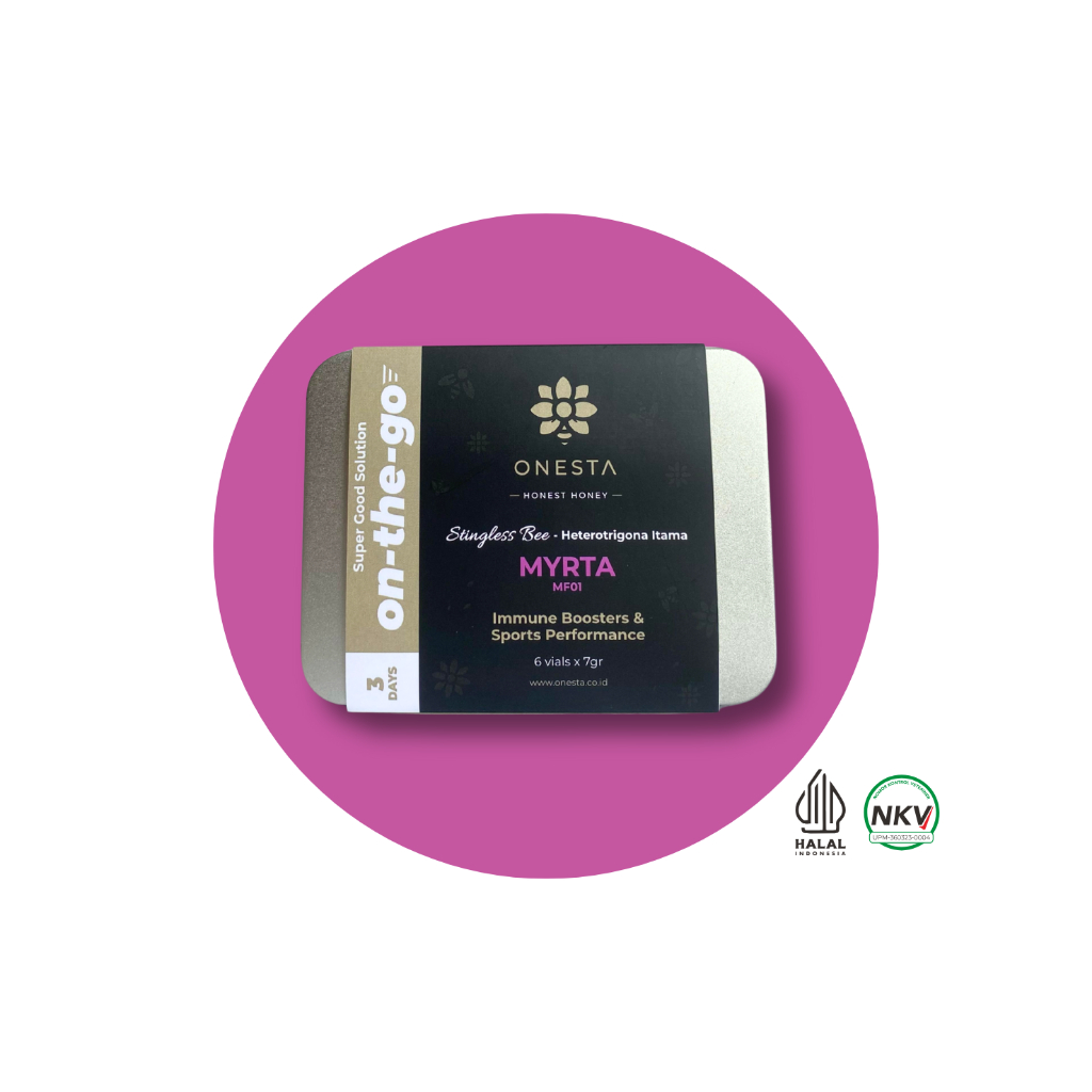 

MYRTA MF01 ON THE GO | Madu asli premium raw 100% tanpa campuran - Onesta Honest Honey 6 vials x 7gr