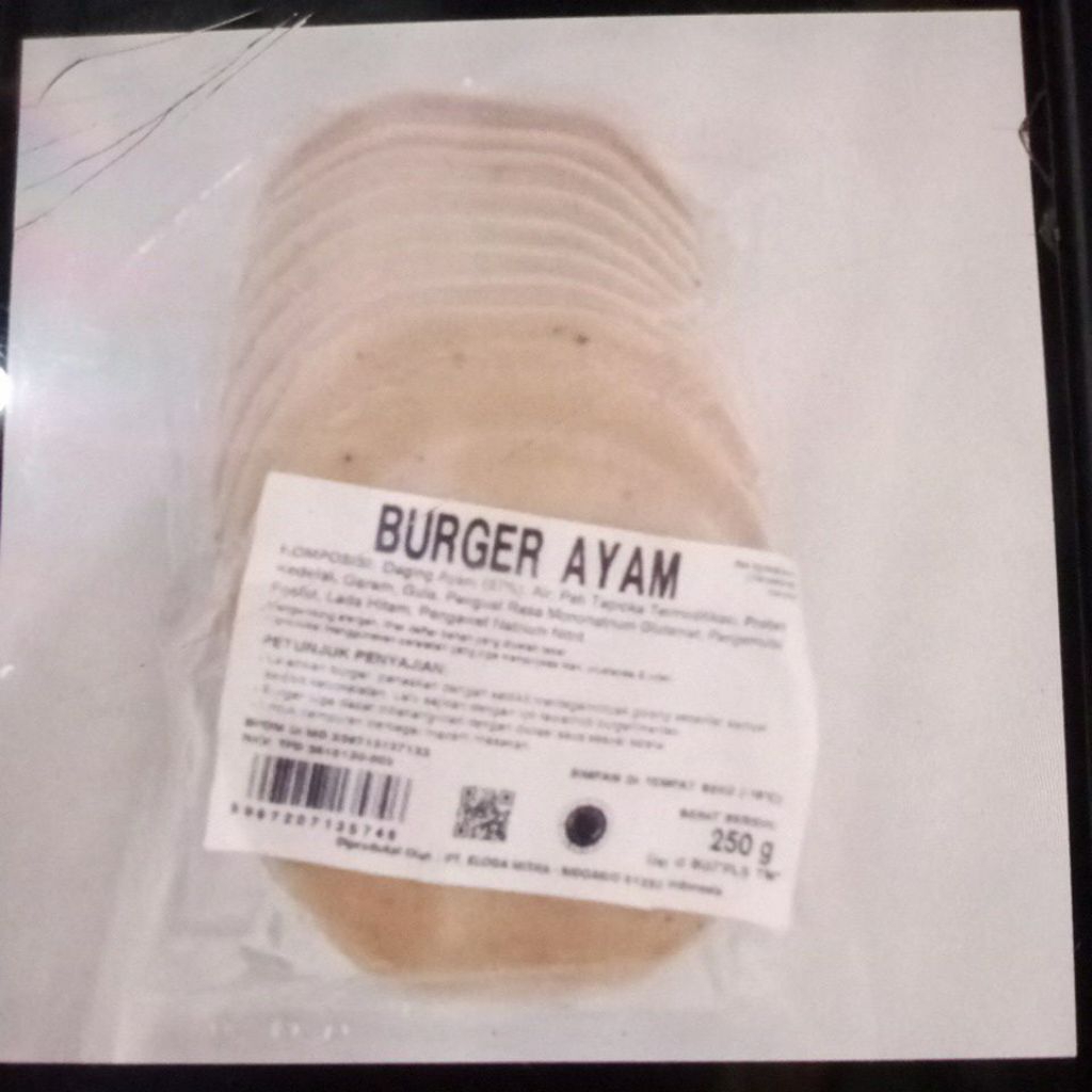 

Bernardi Burger Ayam Packingan Polos 250 gr isi 10 (Frozen Food)