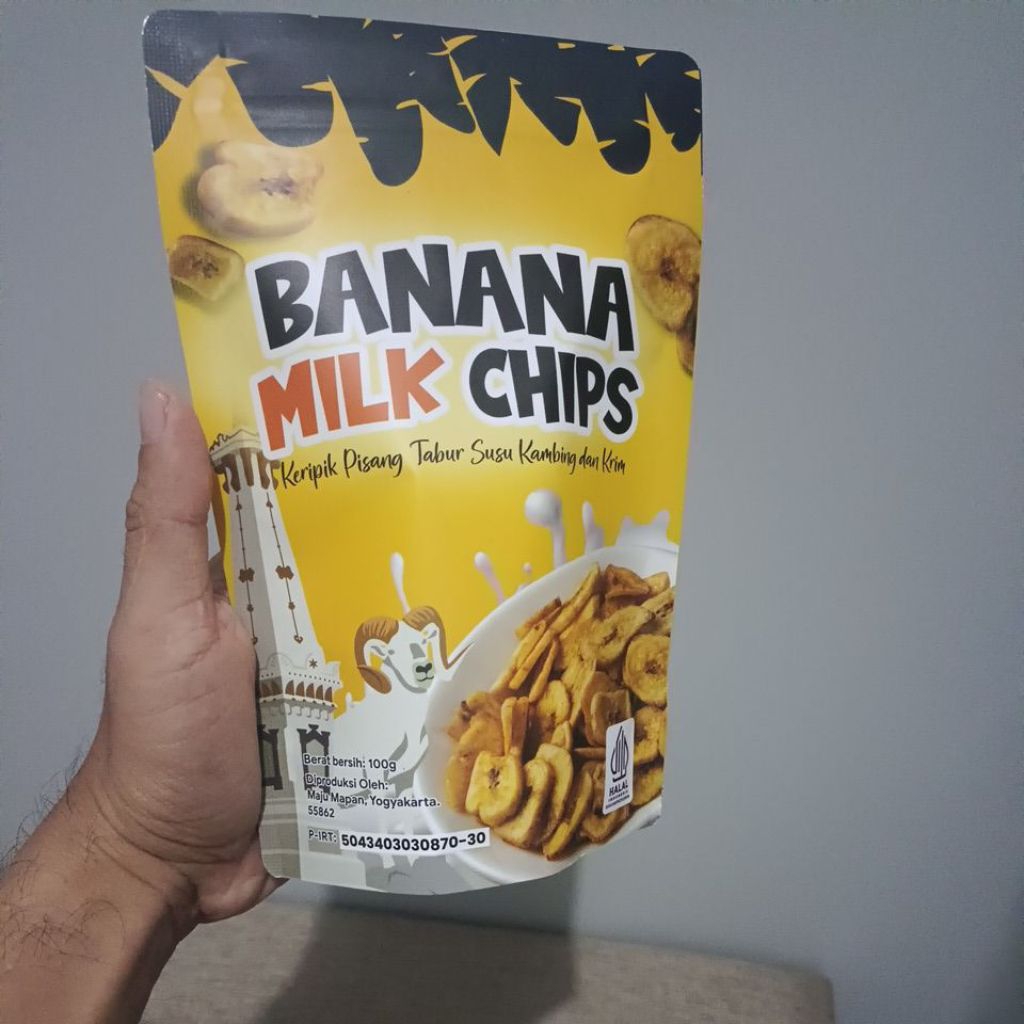 

Keripik pisang susu kambing