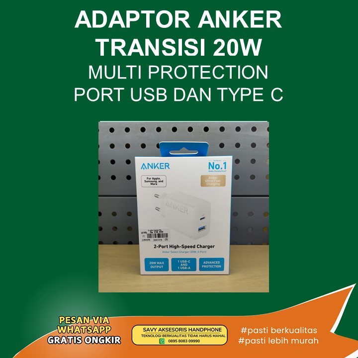 ADAPTOR ANKER TRANSISI 20W