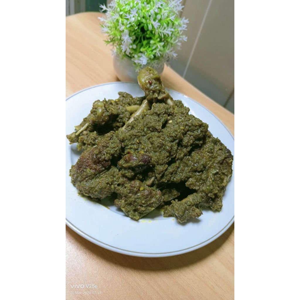 

gulai itiak lado hijau