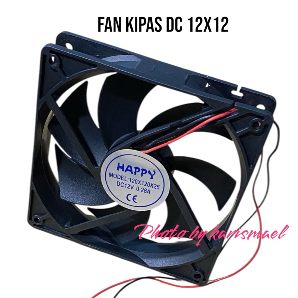 kipas pendingin power dc 12x12 fan dc 12x12