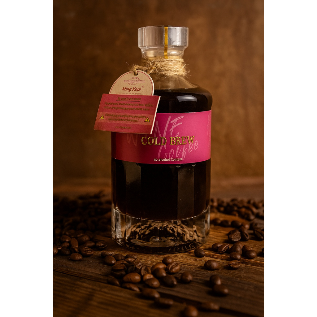 

Wine Cold Brew Coffee 500 ml - No Alcohol Kopi Cold Brew