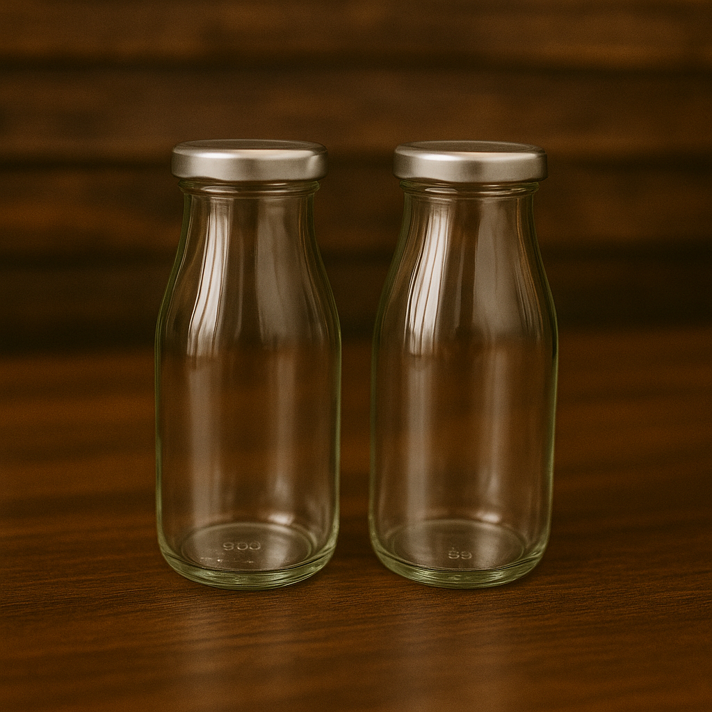 / 9 ( SEMBILAN )  250 ML BOTOL JUS +TUTUP SILVER  BOTOL JUS  baru + tutup seng // BOTOL KACA / grosi