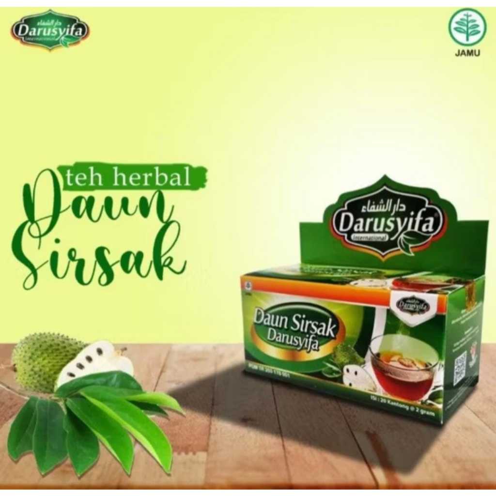

Teh Celup Daun Sirsak Isi 20 Darusyifa Membantu Mengobati Kanker, Anti Tumor, Anti Miom, Obat Herbal / Teh Celup Daun Sirsak