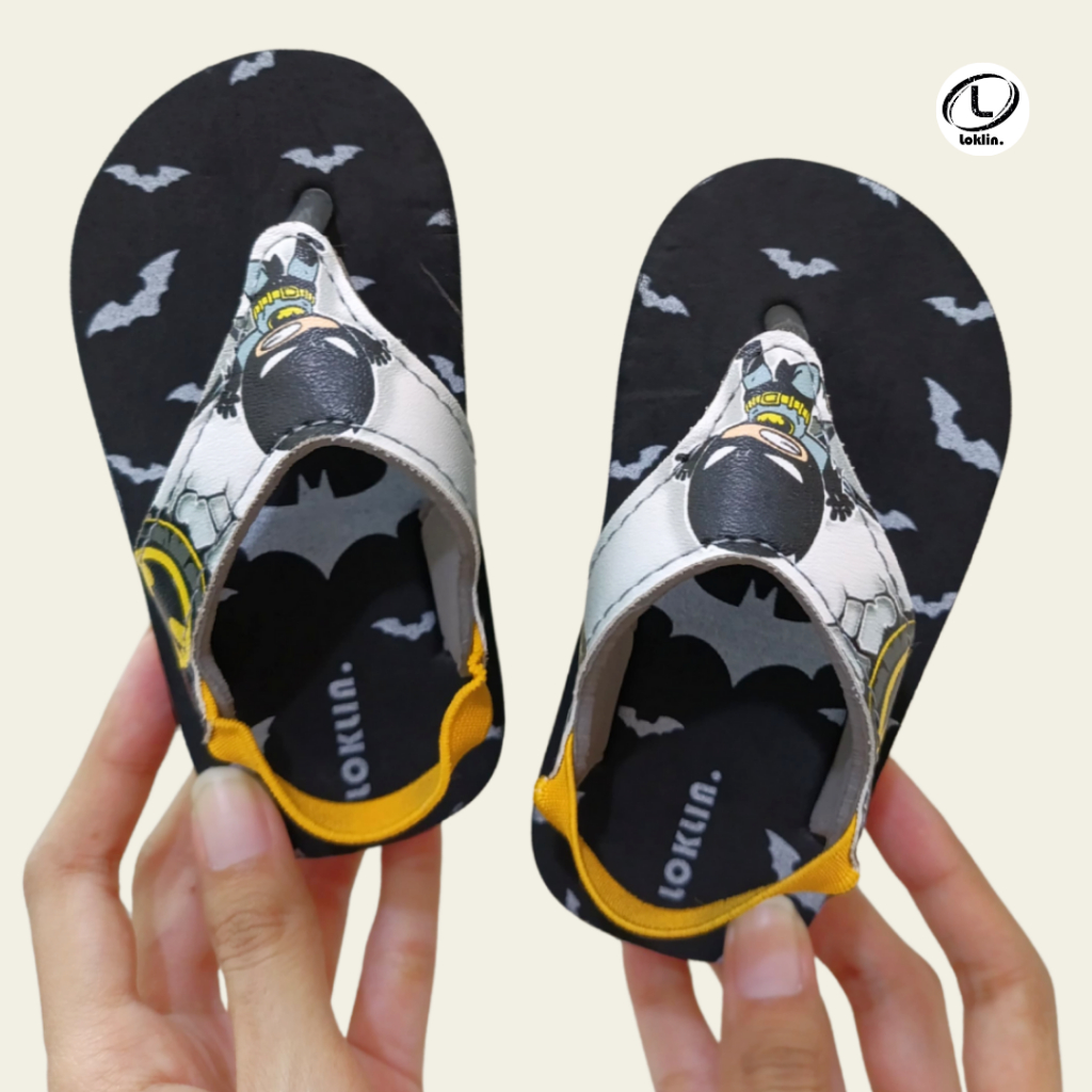 Sandal Anak Laki Laki - Sandal Anak Laki Laki 1 Tahun - Batman - Sandal Jepit Anak 2 Tahun - Loklin