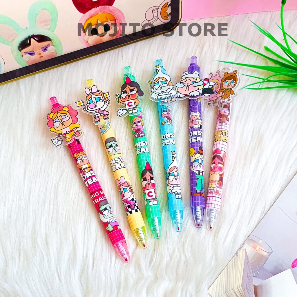 

PEN CETEK CRY BABY POP MART PENA PULPEN BOLPEN MEKANIK TINTA GEL BABY THREE ALAT TULIS LUCU GEMES