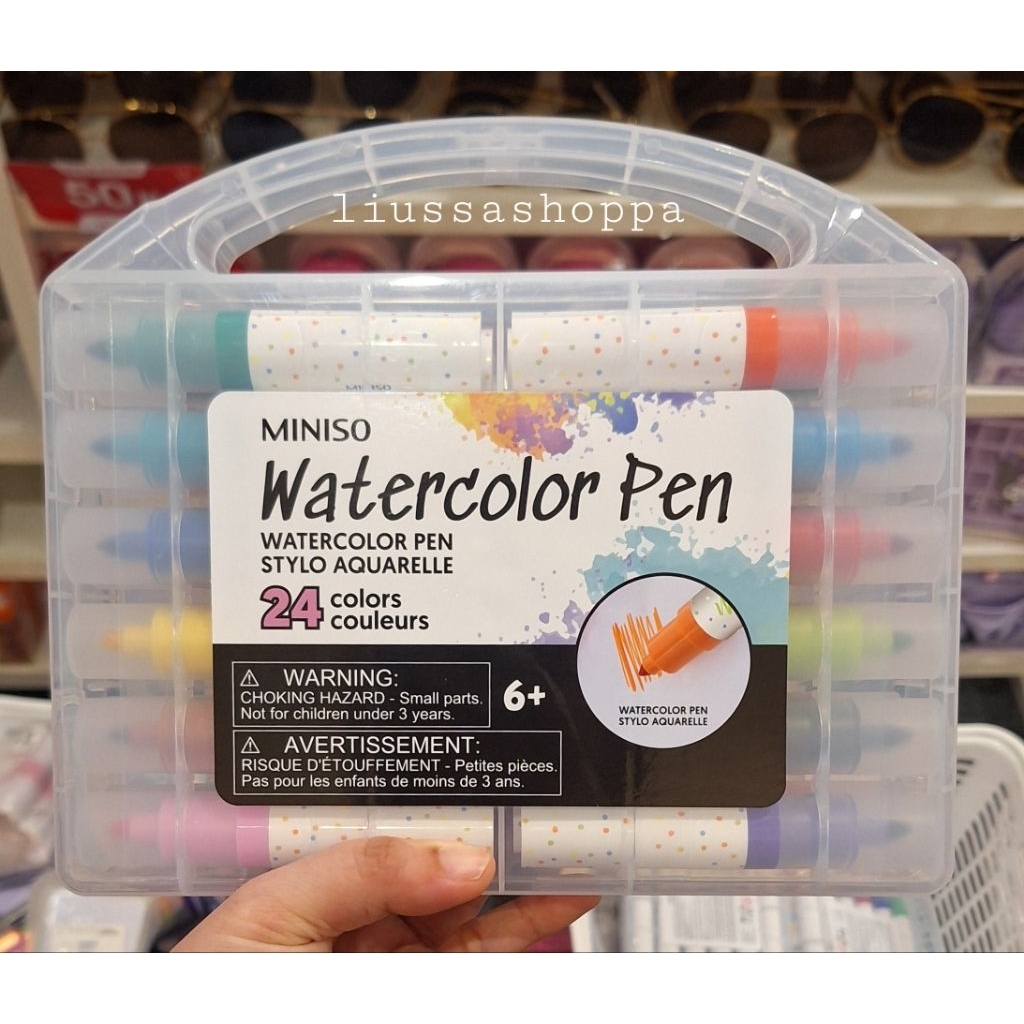 

Spidol Miniso - Washable Watercolor Marker Set (24 Colors)