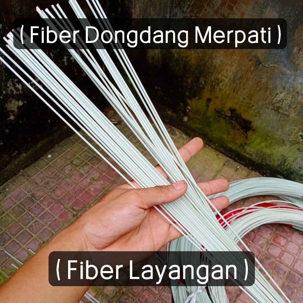 Fiber Layangan Murah 2 Meteran  / Fiber Dongdang Merpati Warna Putih Susu