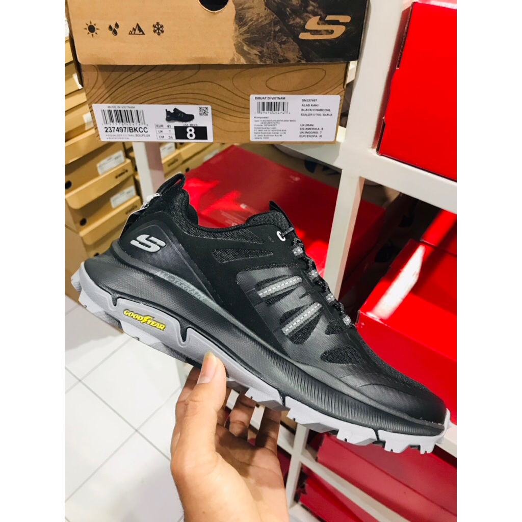 BIG SALE SKECHERS SOLIFLUX [237497] ORIGINAL SEPATU /HIKING/MUNCAK GUNUNG/OUT DOOR/PRIA/RUNNING/LARI