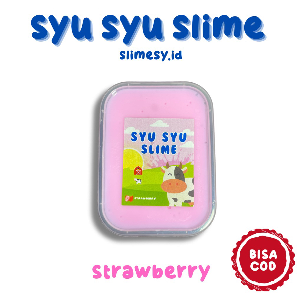 BISA COD SLIME SUSU STRAWBERRY | SLIME PINK | SUSU SLIME | SLIME SUSU | SLIME MURAH | MILK SLIME | U
