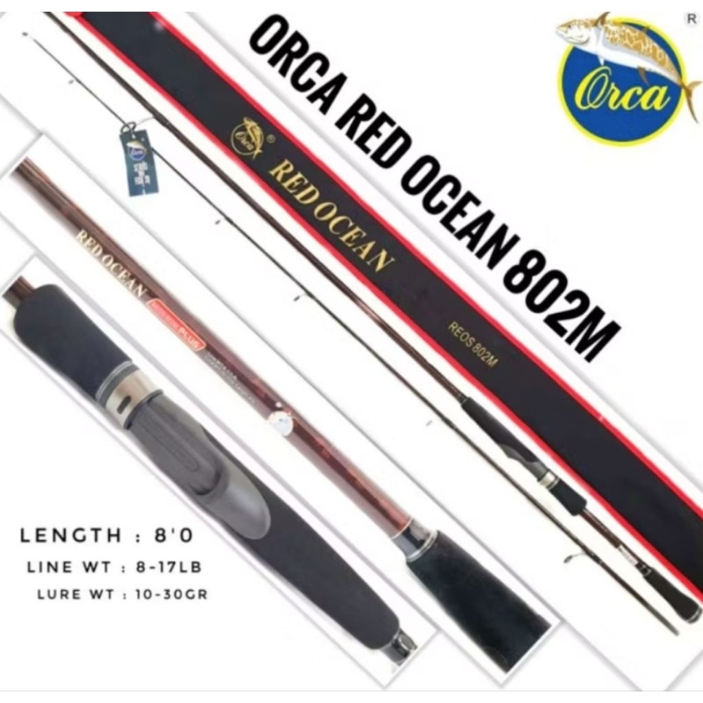 joran orca red ocean 802m(harga sudah termasuk paking Pralon PVC)