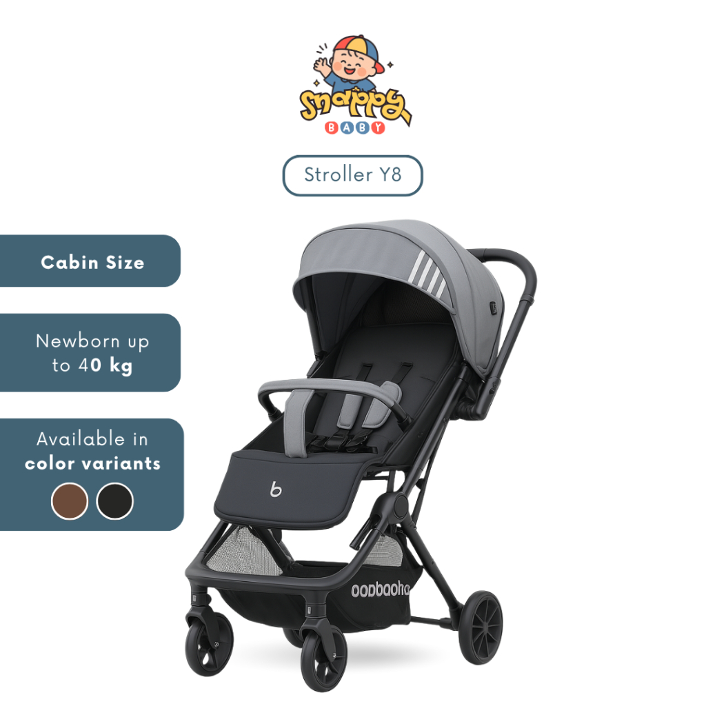 Snappy Baby Stroller Bayi Lipat Traveling Stroller Y8 - Travelling Duduk dan Berbaring - Stroller Y8
